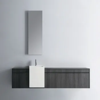 Зеркальный шкаф полувстроенный Noorth Milldue Edition Sintesi 36x4.5/14.7xh105см с 3-мя полками, двусторонней дверкой, петли слева SX, 9087.SX