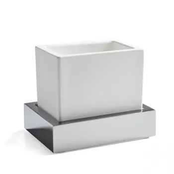 3SC SK 3.0 Стакан подвесной из белого композита 12хh10x9 см, цвет хром