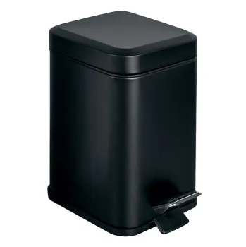 Ведро для мусора Colombo Black&White 3л с крышкой и педалью, чёрный матовый B9210.NM