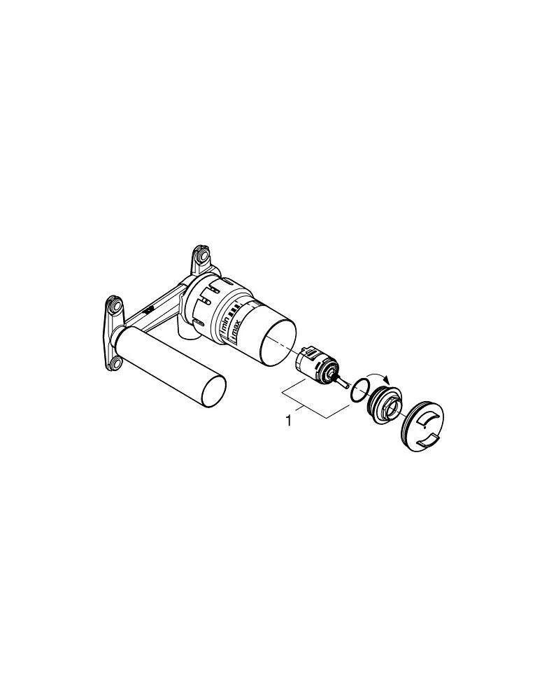 Встраиваемый механизм, GROHE Eurodisc Joy, однорычажный, 23429000