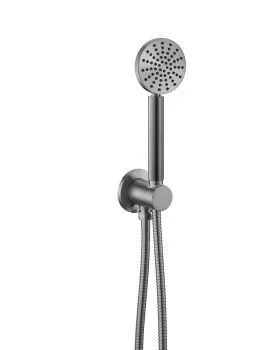 Душевой гарнитур с держателем Benesque Lumiere 23010203 черный брашированный