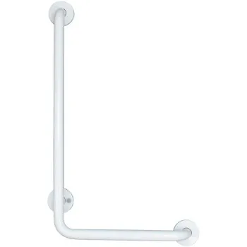 Поручень угловой правый для людей с ограниченными возможностями 700x400 мм белый Nofer 15158.W