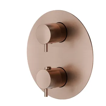 Смеситель для душа термостат Newform X-steel 316 с переключателем до 5 источников, для 31061/31020/27888/27889, PVD Brushed copper bronze 69663EX.59.067