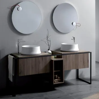 Тумба под раковину напольная Simas Frame FM2 темн дуб 181x72 см коричневый