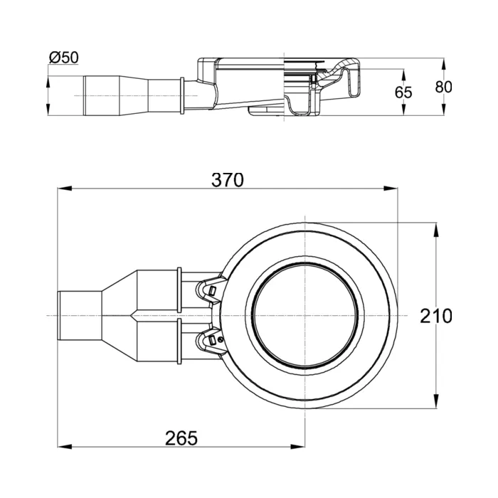 Сифон с боковым сливом Bette Floor B574-901