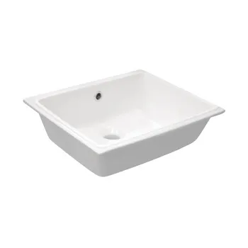 Раковина встраиваемая под столешницу Kerasan Slim 500, крепеж в комплекте, слив под стандартный донный клапан, белый 22901