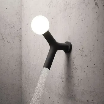 Верхний душ Antonio Lupi Apollo 45, с LED подсветкой, настенный монтаж, черный матовый А0002458031