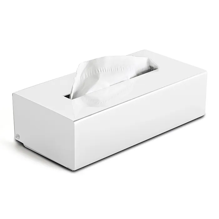 3SC Metal Tonda Контейнер для бумажных салфеток, 26х13хh7 см, прямоугольный, настольный, цвет: белый матовый MET70ABO