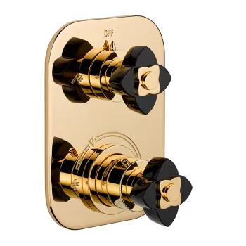 Смеситель для душа THG Petale De Cristal Noir U6D-F01-5500BE полированное золото