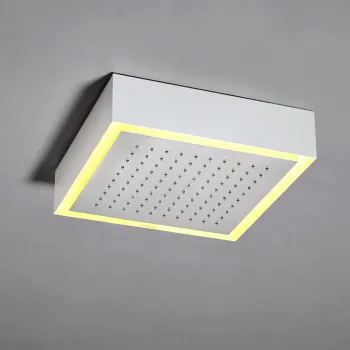 Внешний верхний душ Antonio Lupi Fuorimeteo 35х35, с подсветкой, белый А0002423640