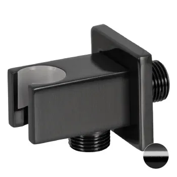 Держатель ручного душа Remer с подключением шланга черный брашированный хром (CFP) 337QCFP