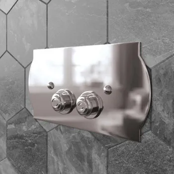 Клавиша смыва для бачков Tw 300.1 Geberit UP320/720, 33x2,5xh17, установка со ещением вправо 14, материал латунь, хром TW300.1cr