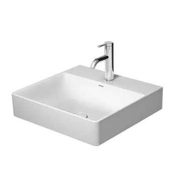 Duravit DuraSquare Раковина 50х47 см, без перелива, выпуск с керам покрытием, с 1  отв под смес, крепеж, цвет белый