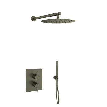 Смеситель для душа Ramonsoler Odisea встраиваемый термост на 2 выхода с тропи ручдушем joya графит K5987022GR