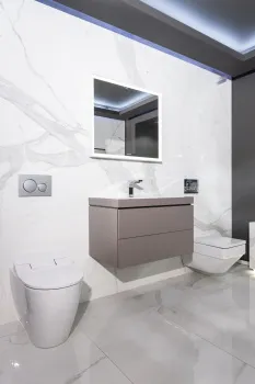 Комплект Модуль с раковиной DURAVIT L-Cube 80x48x85см, базальт матовый, подвесной RASPR002