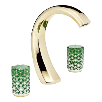 Смеситель для раковины THG Nihal Porcelaine Verte U2R-F30-151 soft gold
