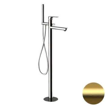 Смеситель для ванны Daniel Tiara TA678DP золото брашированное