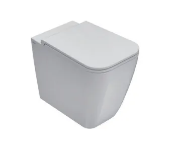 Унитаз напольный Globo Stone приставной cm 52 безободковый крепление в комплекте цвет bi ( ST004BI