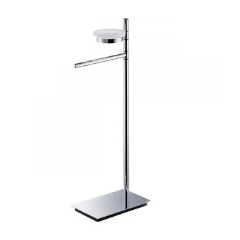 Стойка с аксессуарами Colombo Square 68см, мыльница, полотенцедержатель, хром B9902.CR