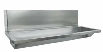 Раковина коллективная Nofer из нержавеющей стали со стенкой 3000 мм 13050.30.S