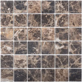 Мозаика натуральный мрамор Starmosaic Classic 48x48 Dark Emperador Matt (jmst071) 305x305x8 шт