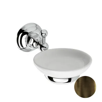 Мыльница подвесная Nicolazzi Accessori тёмная бронза/белый 1487DB
