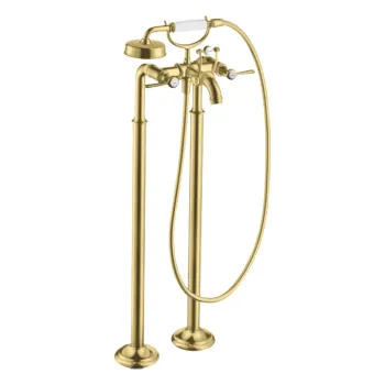 Axor Montreux Смеситель для ванны, напольный, с ручным душем, ручка: рычаг, цвет: шлифованная медь 1