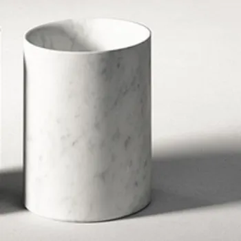 Стакан настольный Agape Constellation 13х10, мрамор Carrara, белый ACOM0302MC