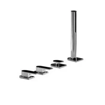 Смеситель на борт ванны Fantini Mare на 2 источника, 4 отв., с ручн душем, без излива, хром 51 02 6367