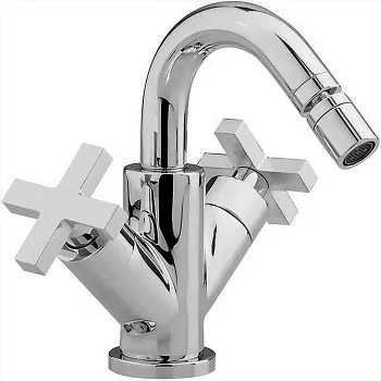 Смеситель для биде Cisal Barcelona Quad двухвентильный, на 1 отверстие с донным клапаном, хром BQ00155021 Акция