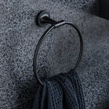 Duravit Starck T Полотенцедержатель - кольцо, настенный цвет черный матовый