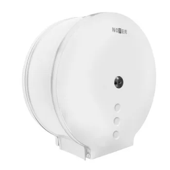 Диспенсер для туалетной бумаги круглый из стали белый Nofer 05006.W