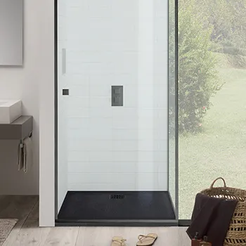 Душевой поддон Globo Docciapietra 90х90х3см., из минерального мрамора, чёрный DP09090 504 без сифона