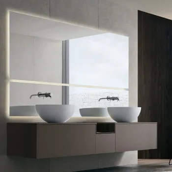 Зеркало Noorth Milldue Edition Sintesi VETRA 216хh45см с 4-х сторонней светодиодной подсветкой, с отв. д/2-х есителей, 2236.216x45.2