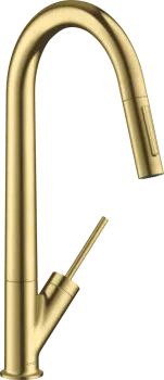 Axor Starck Смеситель для кухни, на 1 отв., с вытяжным изливом, цвет: шлифованная медь 10821950