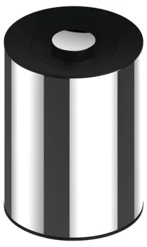 Ведро для мусора Keuco Plan 4989010037 с крышкой, 5 л, хром\черно-серый