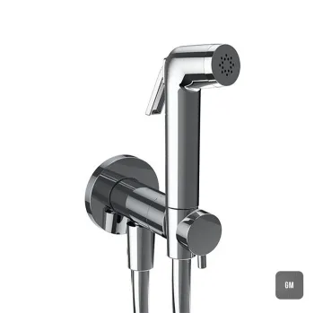 Гигиенический душ со шлангом Almar 120, вывод с держателем и прогрессивный картридж, оружейный металл браш/ pvd E136009.GM
