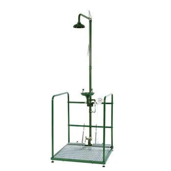 Аварийный душ Nofer с раковиной для промывки глаз из полипропилена SCP730