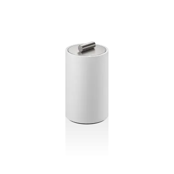 Баночка универсальная Decor Walther Stone DMD M 13x8 с крышкой, белый/сталь матовая 971355