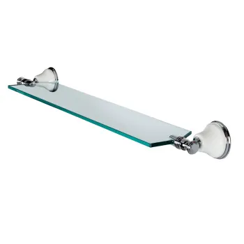 Стеклянная полочка Tw Harmony 018 71см, белый/хром TWHA018bi/cr