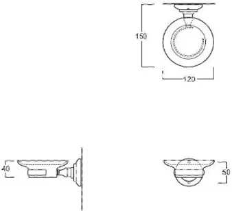 Мыльница подвесная Simas Victoria 120 50 150