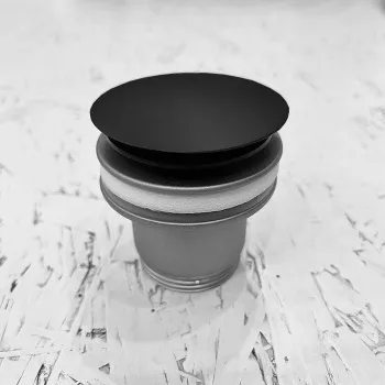 Донный клапан для раковины Ghidini Rubinett click-clack 65мм, черный матовый 49865114N