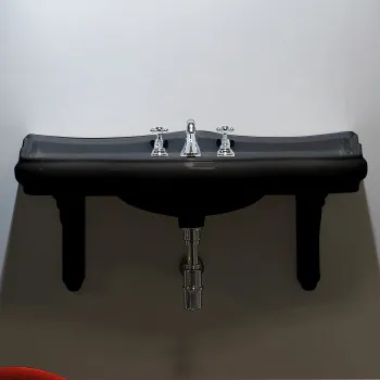 Раковина Kerasan Retro 100x54,5, с 3 отв, черный блестящий 105004 nero*3