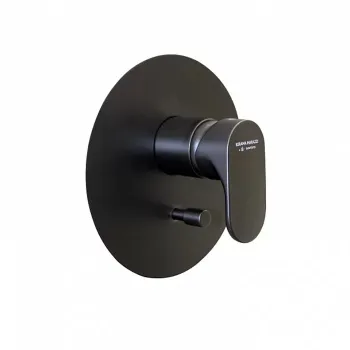 Встроенный однорычажный смеситель OLE для душа с переключателем Kerama Marazzi на 2 источника черный матовый 69470EKM.01.093