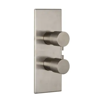 Смеситель для душа встроенный Fima Carlo Frattini Spillo Steel термостатический, с переключателем на 2/3 источника, внешняя часть, INOX F3079X7INOX