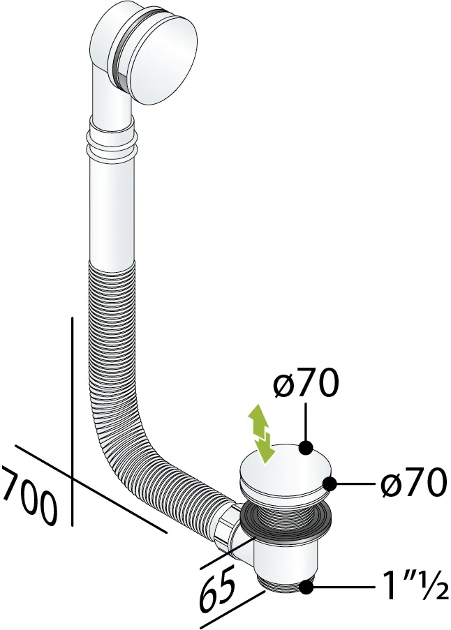 Слив-перелив для ванны OMP Tea 2868.660.6XD