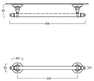 Полотенцедержатель  Simas Victoria 456 50 80