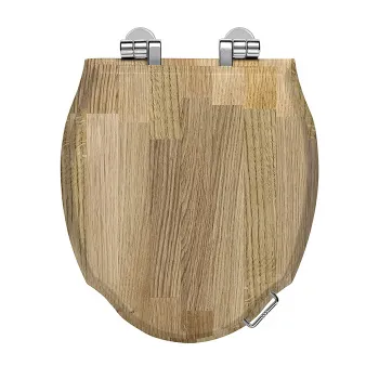 Сиденье для унитаза из массива светлого дуба Devon&Devon Westminster петли хром микролифт 3IBSEQUEWCR