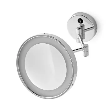 Зеркало косметическое Oasis Square 220х410 настенное, увеличение х3, с подсветкой, хром 0SQR02504100022CR