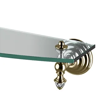 Полка стеклянная Devon&Devon Diamond 600 мм держателей светлое золото WHD510OT